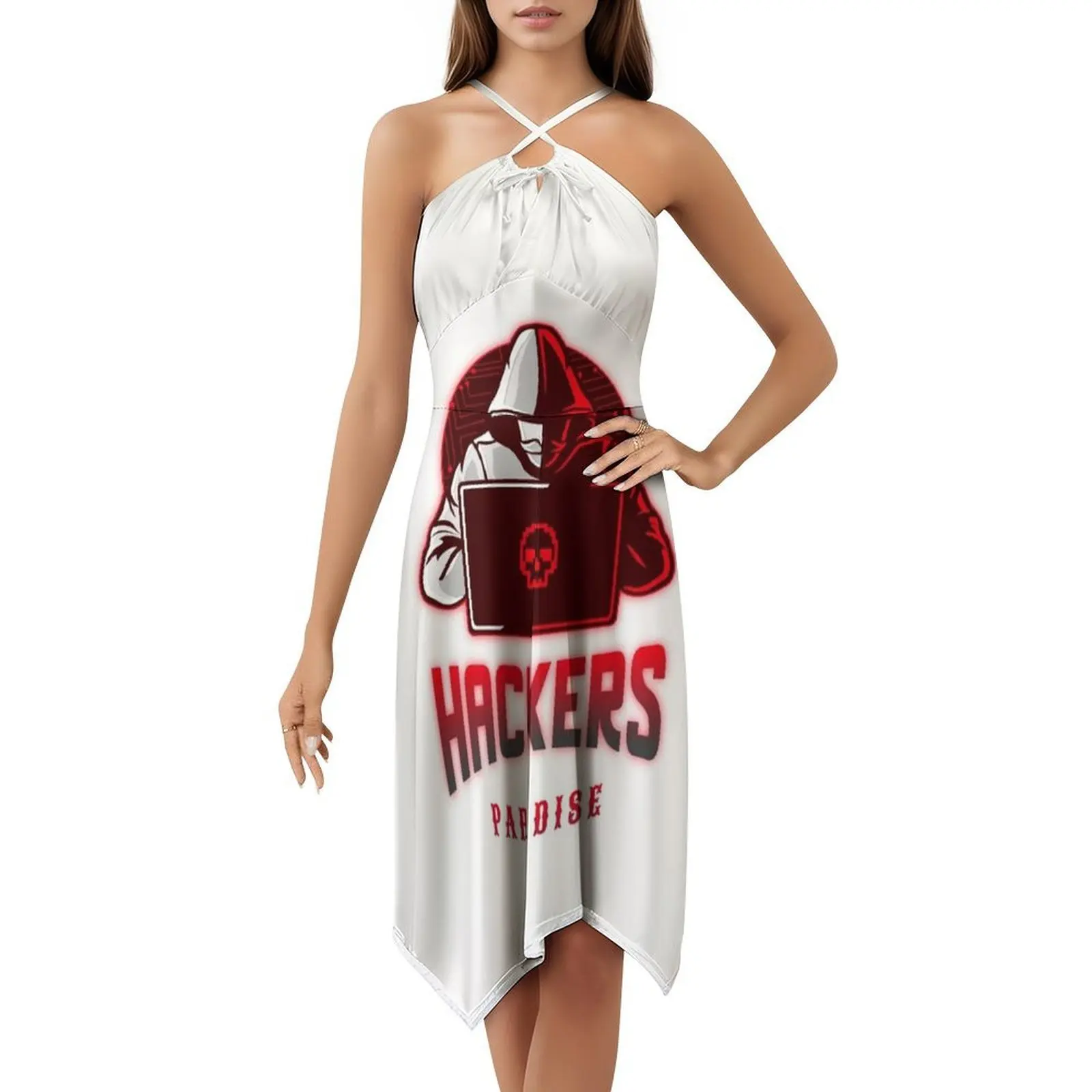 الكمبيوتر هاكر Preppy نمط فستان قصير للنساء ألف خط فضفاض صالح فستان يوم غير رسمي الكمبيوتر القراصنة الطالب الذي يذاكر كثيرا وادي السيليكون المرأة #5