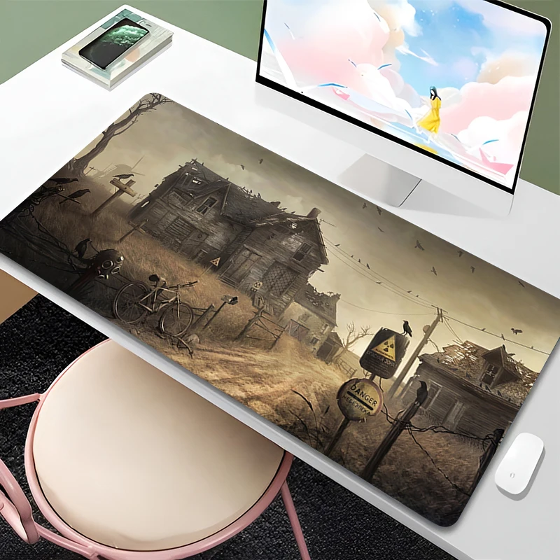 لوحة ماوس كمبيوتر مكتبي لوحة مفاتيح Black Sky 900x400 ملحقات ألعاب الكمبيوتر المحمول حصيرة مكتبية PC S-stalker 2 لوحة ماوس ألعاب أنيمي