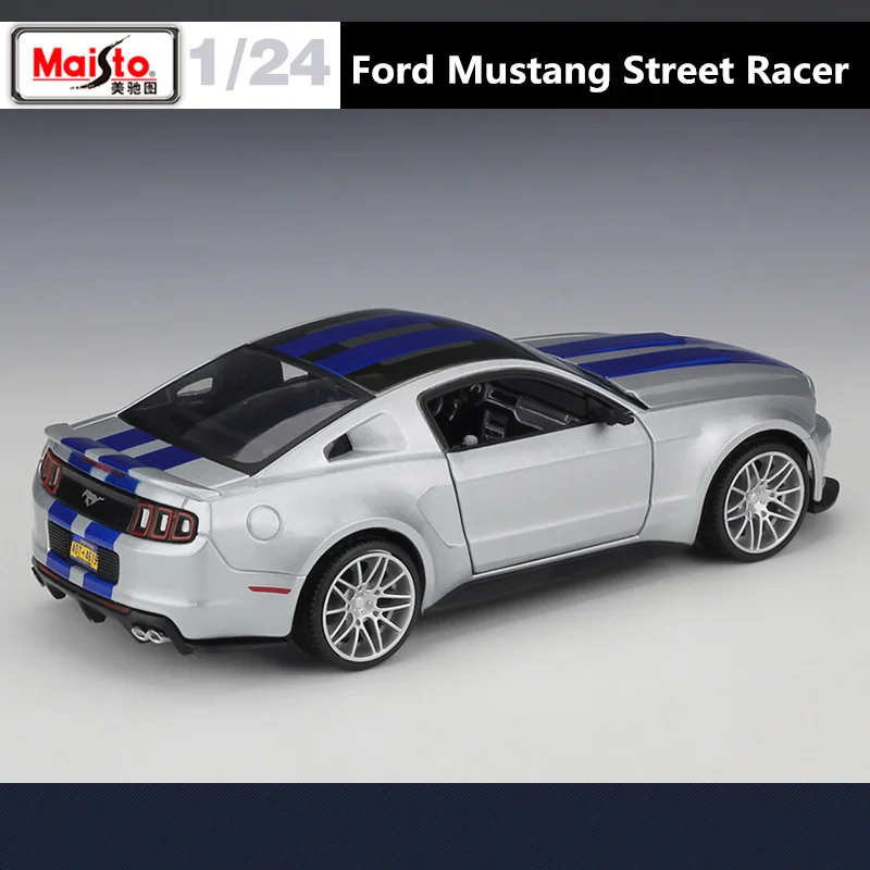 1:24 Ford Mustang Street Racer Alloy Sports Car Model Diecast Metal Racing Car Model Simulation Collection Toys Gift