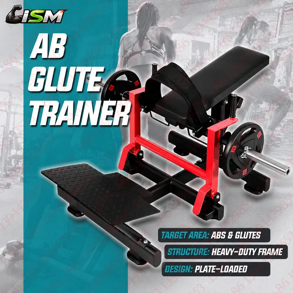Home Gym Hip Thrust Machine - 業務用ヒップスラストグルートブリッジマシン、お尻強化トレーナー、腹筋トレーナー、ホームジム、下半身強化トレーニングフィットネス機器