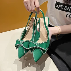 Women Sandals 2022 New Ladies Crystal Butterfly-knot Pumps High Heels Pointed Toe High Heels Women's Party Shoes Wedding Shoes