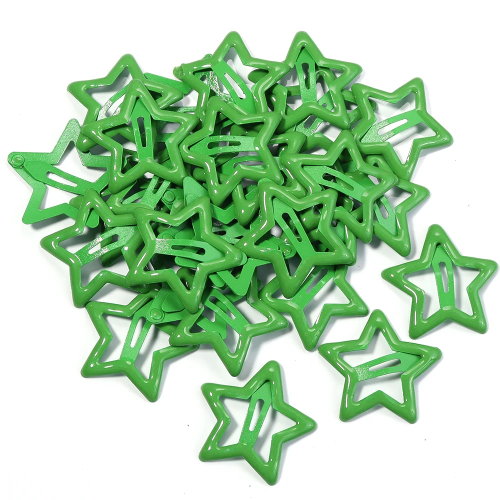 50 teile/los Metall Bunte Stern Haar Clips Dopamin BB Haar Clips Für Gebrochenes Haar Clip Pony Haar Clip Mädchen Y2K Stil haar Clips