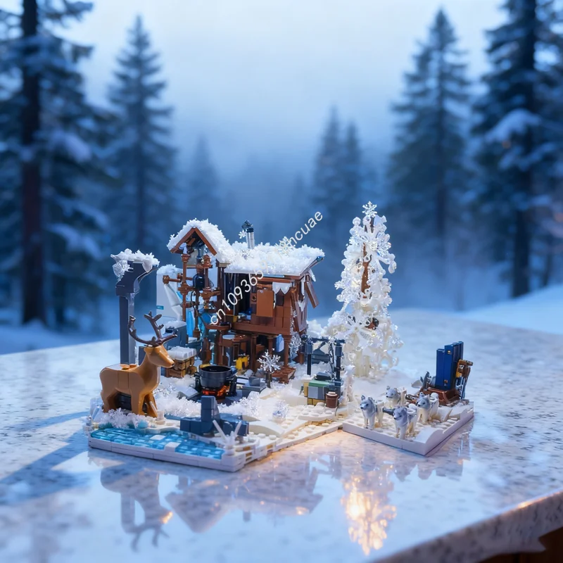 977 قطعة MOC الشتاء المخفر CMF سنو جارديان نموذج اللبنات البناء هدية الكريسماس لتقوم بها بنفسك اللعب فكرة التعليم عيد ميلاد #1