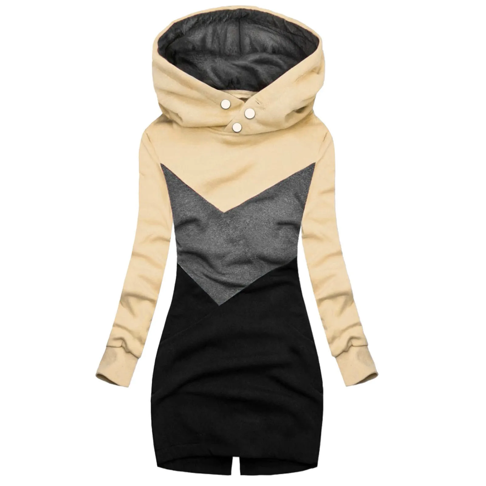 2023 Women Sweater Dress Hooded Spring Autumn Ladies Long Sleeve Hoodie Dress Autumn Winter Casual Slim Sweater Hoodies Dress