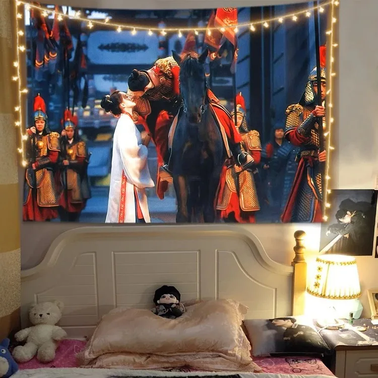 

Meng Ziyi Li Yunrui Photo Hanging Cloth TV Blossom Song Mo Dou Zhao Drama Stills Tapestry Bedroom Home Art Wall Decor Background