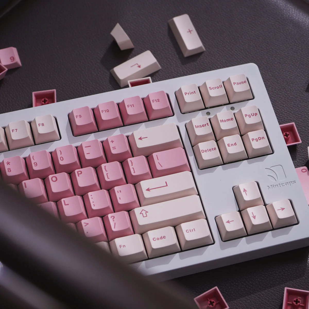 ECHOME Anya Forger Theme Keycap Set ABS Custom Cute Pink Keyboard Cap Cherry Profile Key Cap for Mechanical Keyboard Accessories