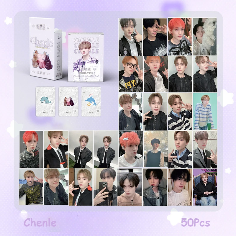 50Pcs/set Kpop Renjun Jaemin HAECHAN Jisung Jeno Personal LOMO Cards Two Sides Photocard Chenle  Fans Collection Gift Cards