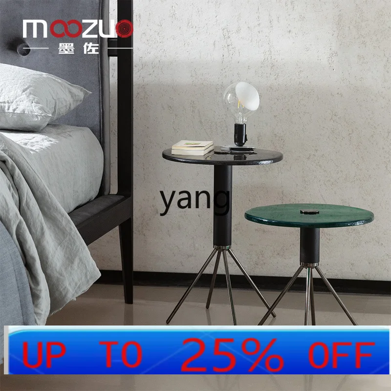 

LHH coffee table modern round glass sofa small side corner table