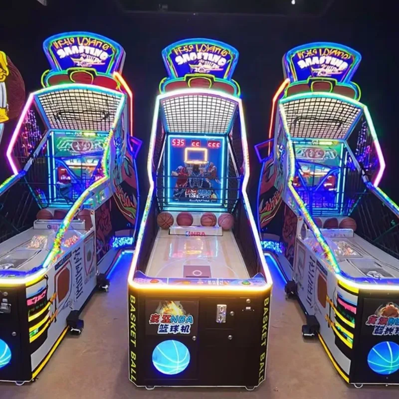Factory Price Basketball Shooting Machine  Indoor Coin Operated Amusement Park Shooting Basketball Arcade Machine Customized