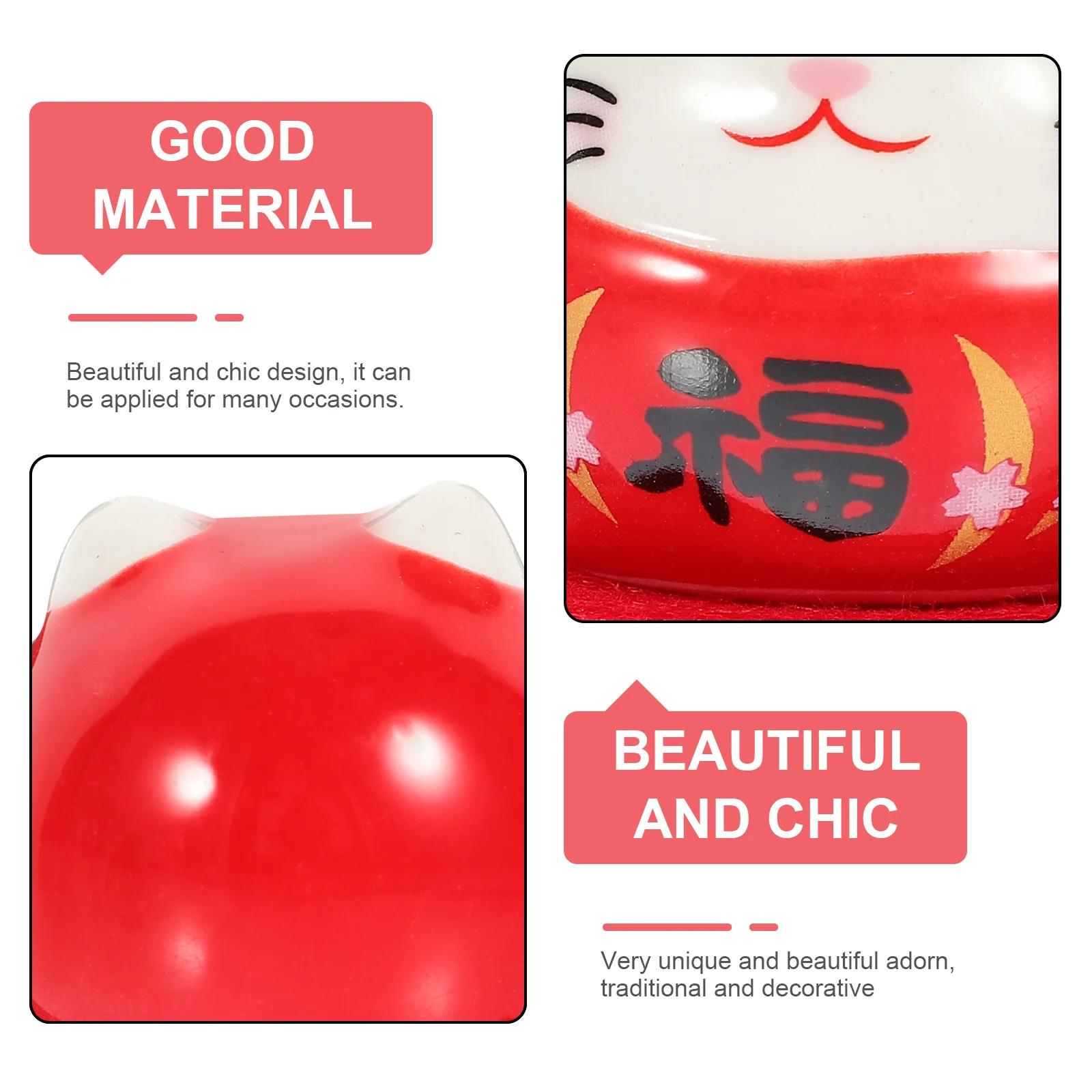 

5Pcs Japanese Dharma Ornament Traditional Ceramic Home Decor Desktop Decoration Creative Craft Decorative Prop