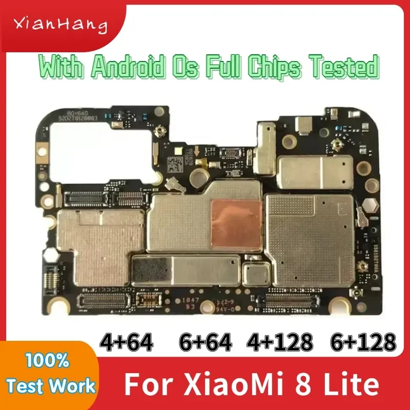 Оригинальная разблокированная материнская плата XiaoMi 8 Lite, официальная версия, 64 ГБ/128 ГБ ПЗУ, 4 ГБ/6 ГБ ОЗУ, материнская плата