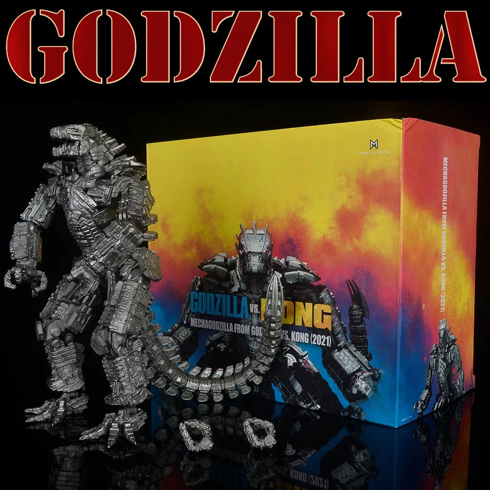 

2021 Mechanical Godzilla Figure Movie Edition Dinosaur King of The Monster PVC Statue Model Figurine Desktop Decoration Gift