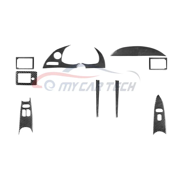 For Ford Mustang 1996-2003 Center Control Panel Trim Dashboard Car Door Switch Carbon Fiber Cover