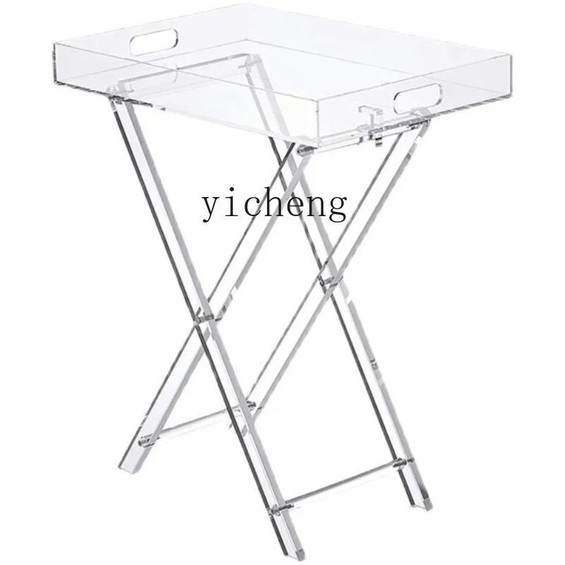 L28 Folding Table Corner Few Transparent Acrylic Edge Few Small Apartment Simple Household Outdoor Portable Table