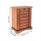 Wooden Jewelry Box Cabinet Storage Beauty 7 Drawers Case For Festival Gifts