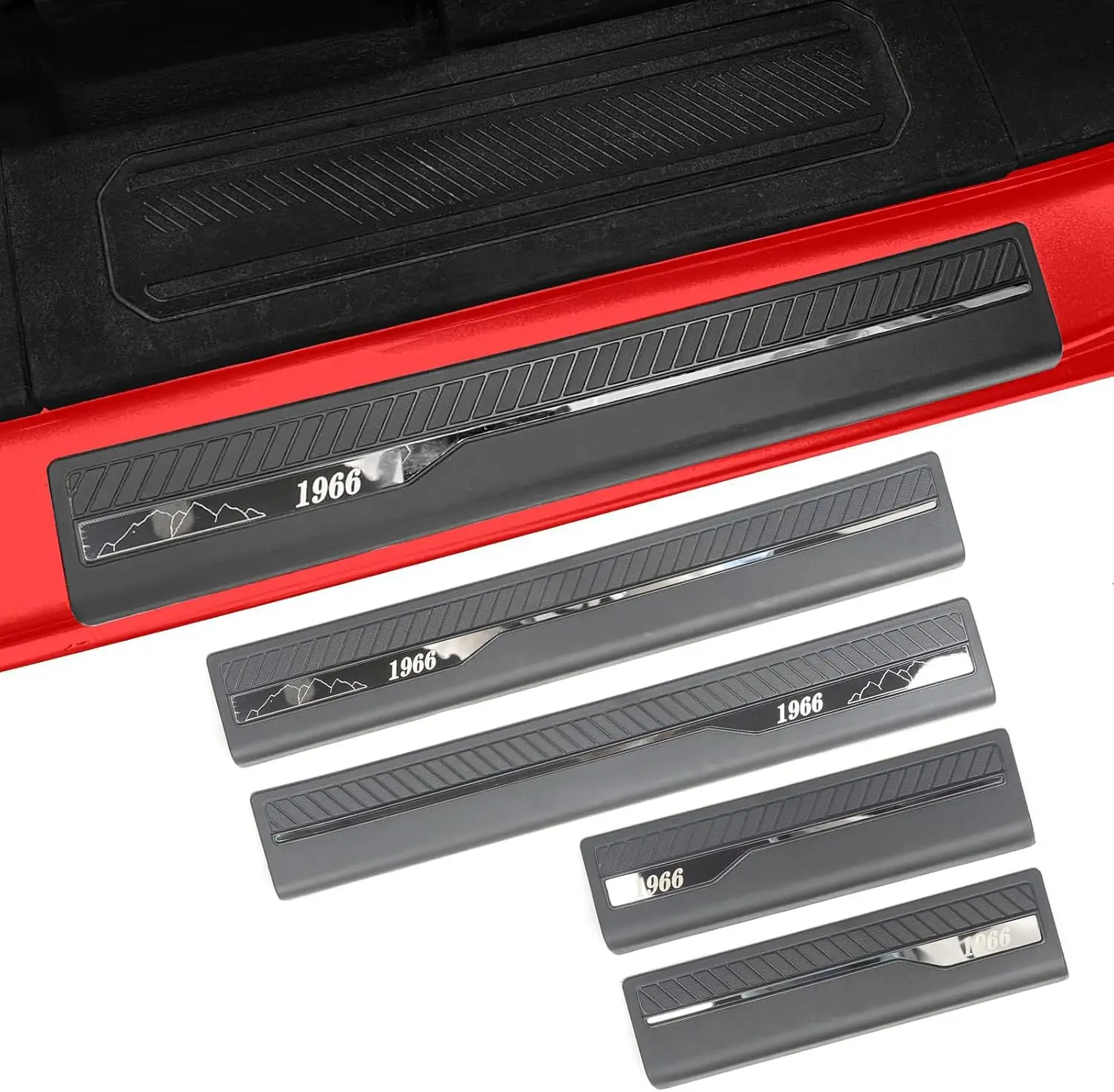 

Ford Bronco Door Edge Guards for 2021-2026 Models, Sill Protectors with Classic Pattern