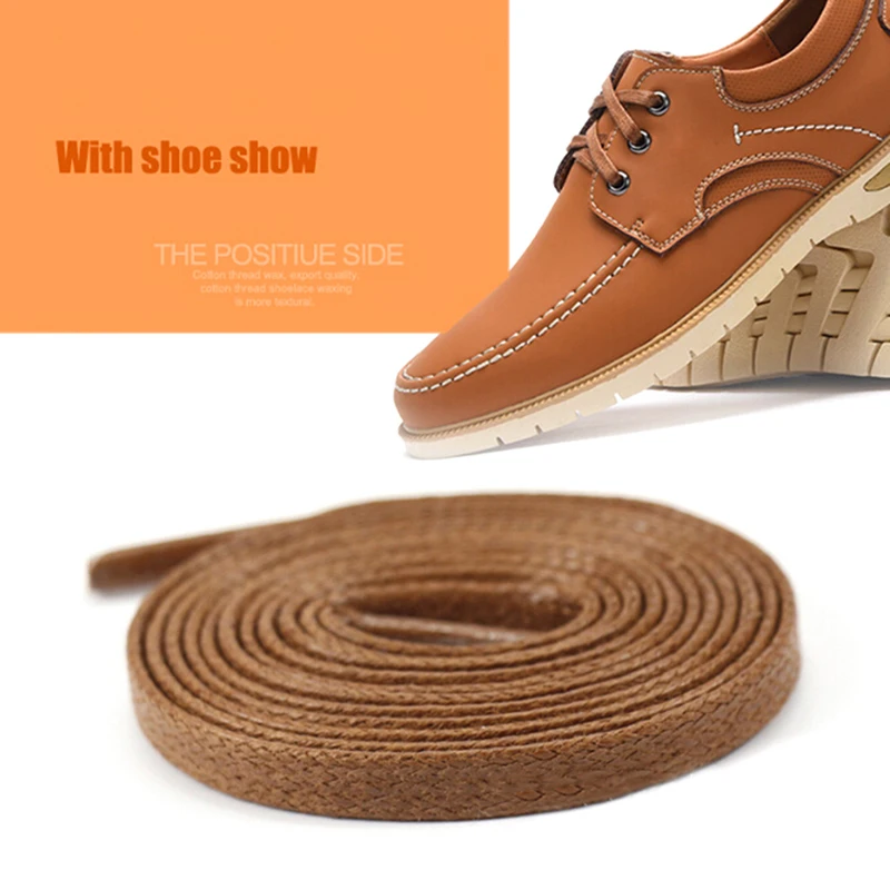 1Pair shoelaces flat round leather shoes shoe strings 80cm /100cm/120cm/150cm