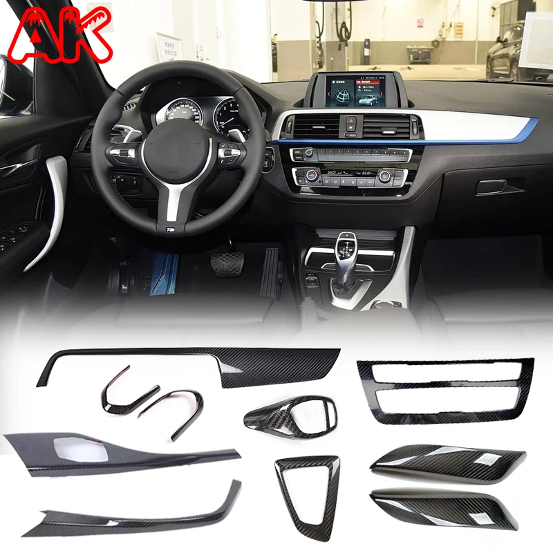 

For BMW 1 2 Series F20 F21 F22 F23 M2 F87 Real Carbon Fiber Car Center Console Door Handle Trim Panel Car Interior Accessories