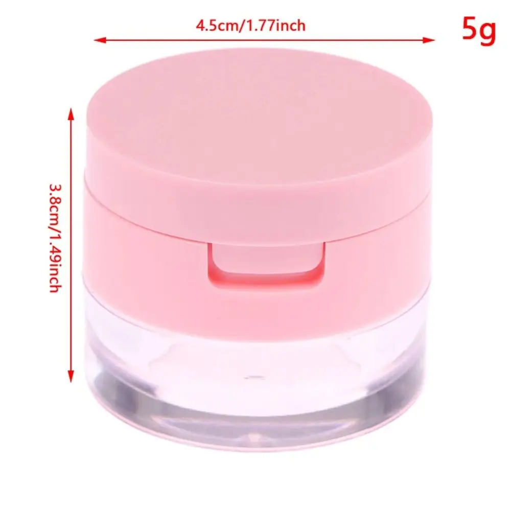 2Pcs 3g/5g Portable Powder Box Empty Loose Powder Container With Sieve Mirror Cosmetic Sifter Loose Jar Travel Makeup Container