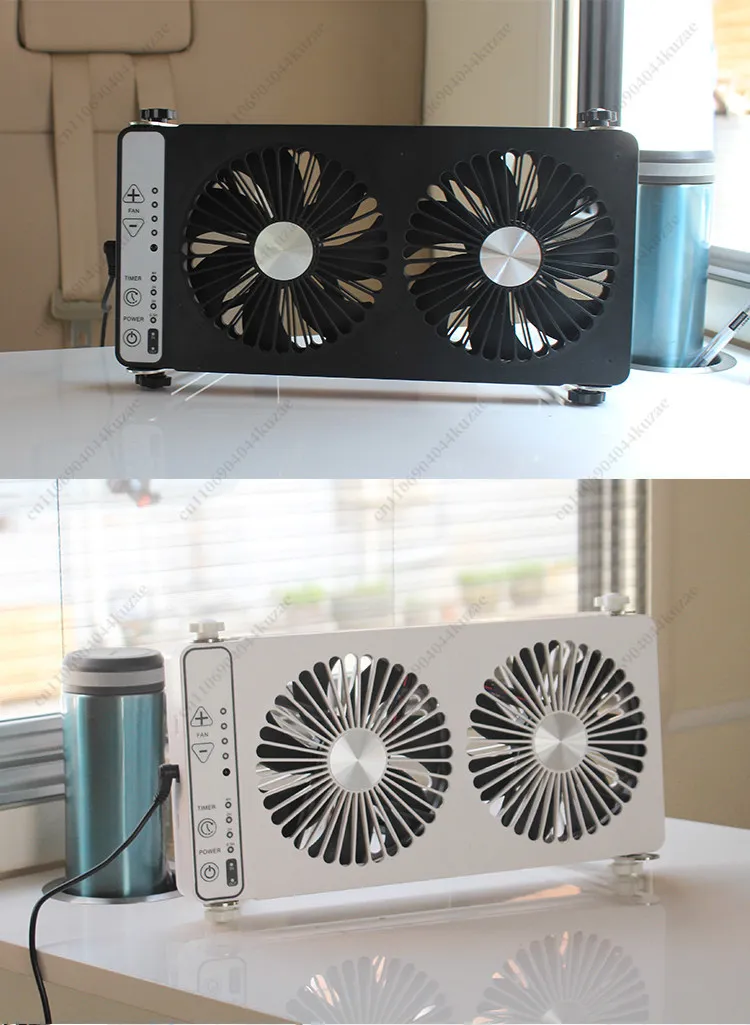 RV Roof Fan Ventilation Cooling Fan Removable Simple Installation with Switch Multipurpose 3 Meters DC Cable 12V Double Row Fan