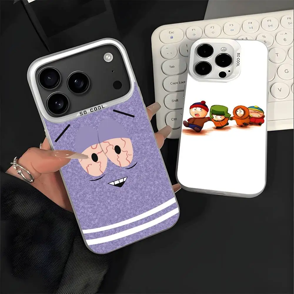 

S-SouthES Cute P-Park White Matte Shockproof CoverPhone Case For iPhone 17,16,15,14,13,12,11,Pro,XS,Max,Plus,Mini,SE4,E