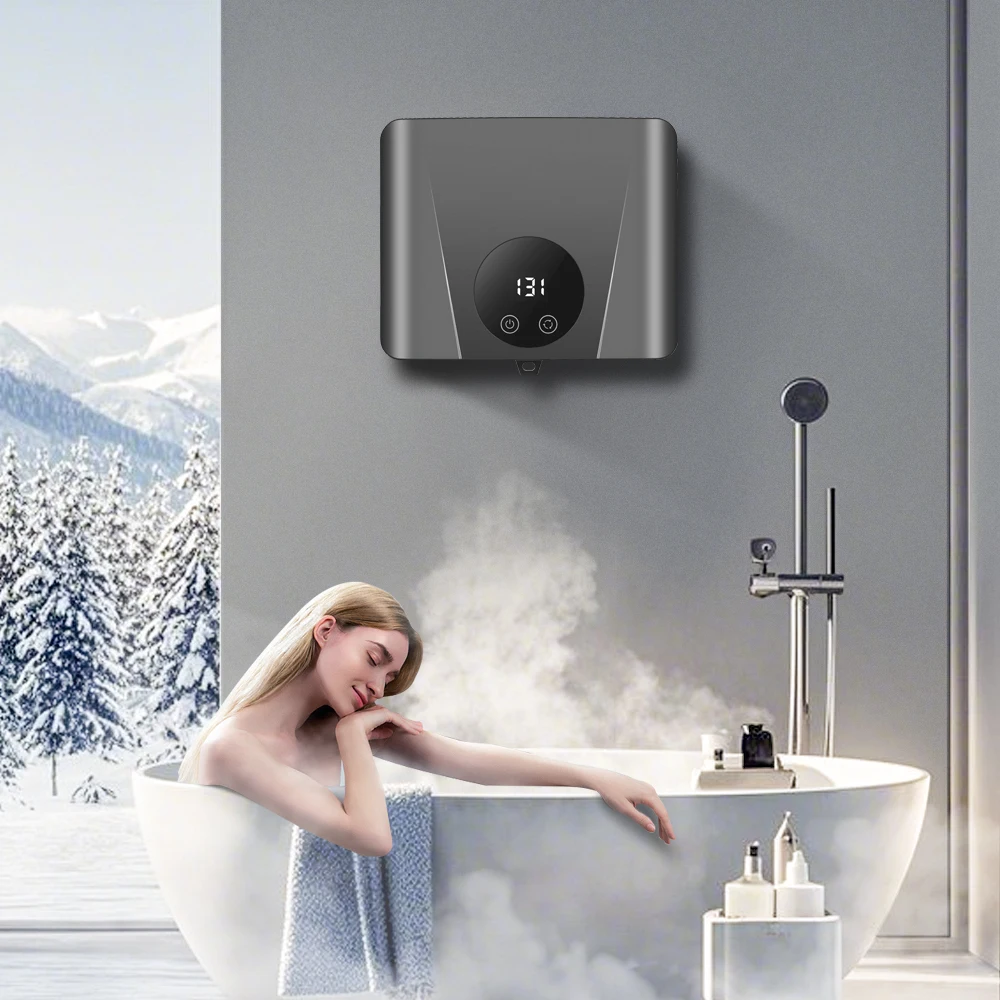 3.5KW 4.5KW 5.5KW CE CB Bathroom Home Appliance Tankless Shower Electric Instant Water Heater with Bath Shower at Home