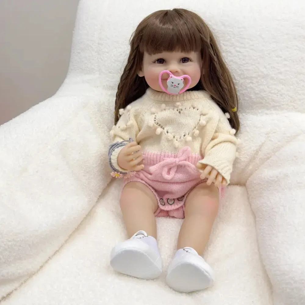 실물 같은 다시 태어난 인형 – 55cm 목욕 가능한 현실적인 아기 인형