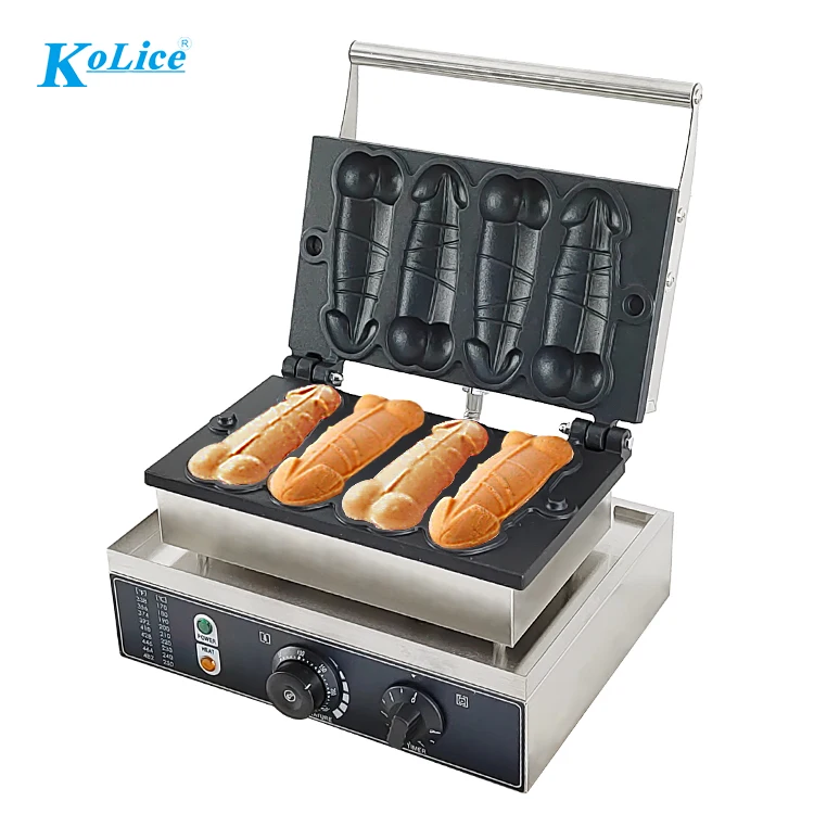 Automatic electric penis shape waffle maker professional other snack machines dick waffle making machine