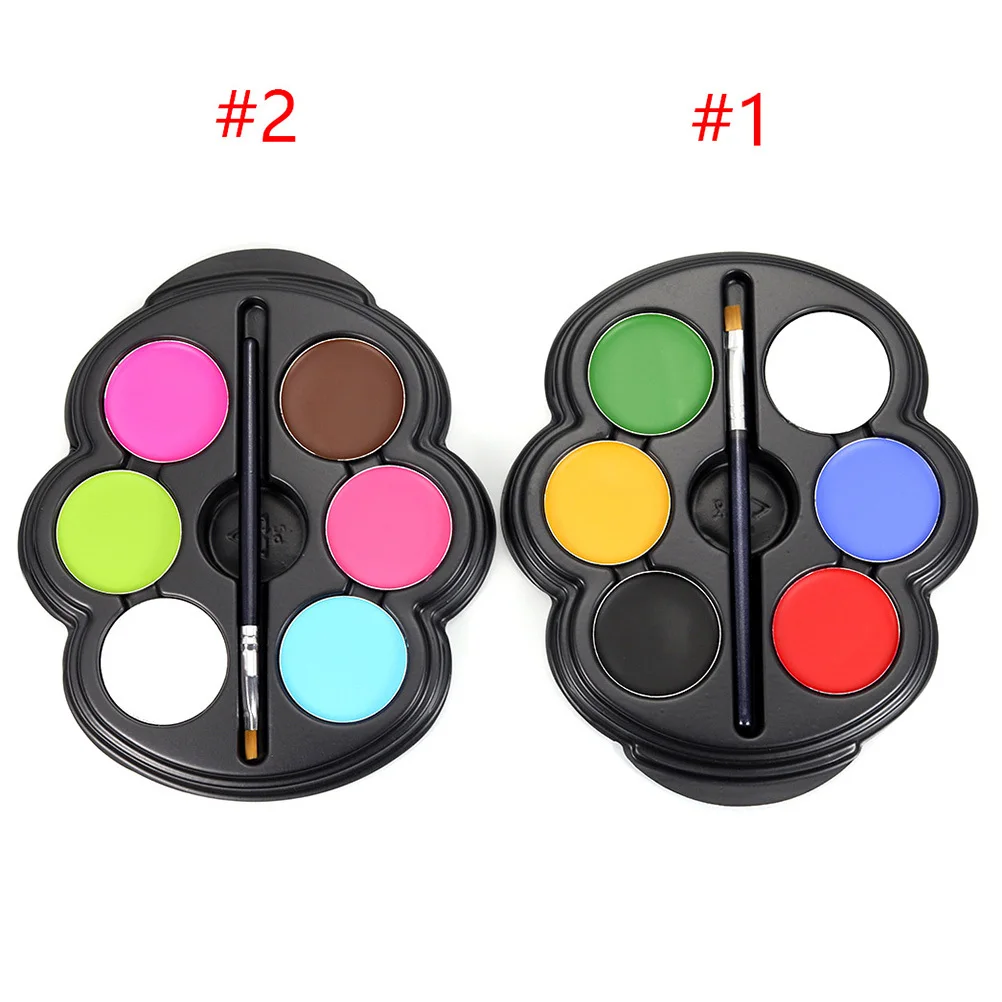 

6 Colors Face Paint Kit Gentle Skin Safe Washable Vibrant Body Painting Set for Halloween Carnival Party Kids Adults Use