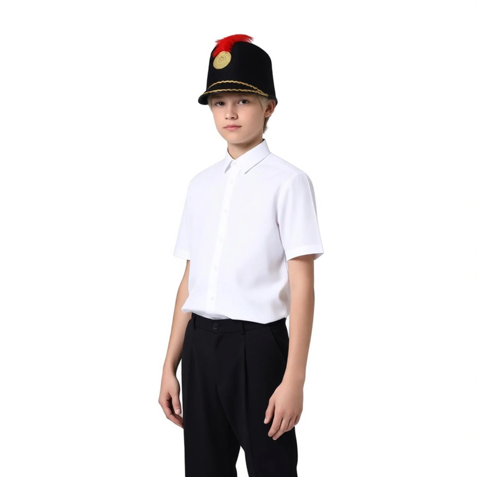 Drum Band Major Hat Stage Performance Soldier Confetti Cap Adult Teen Marching Band Drummer Circus Cosplay Predator Costume Hat