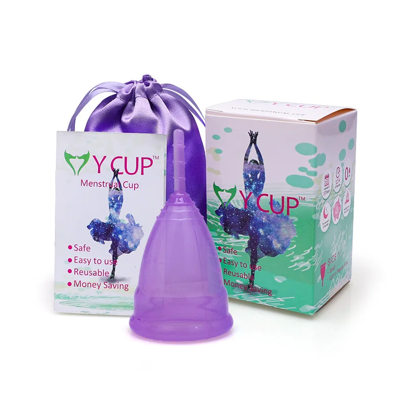 Copa Menstrual de silicona para mujeres, menstruación, antifugas laterales, 1 piezas