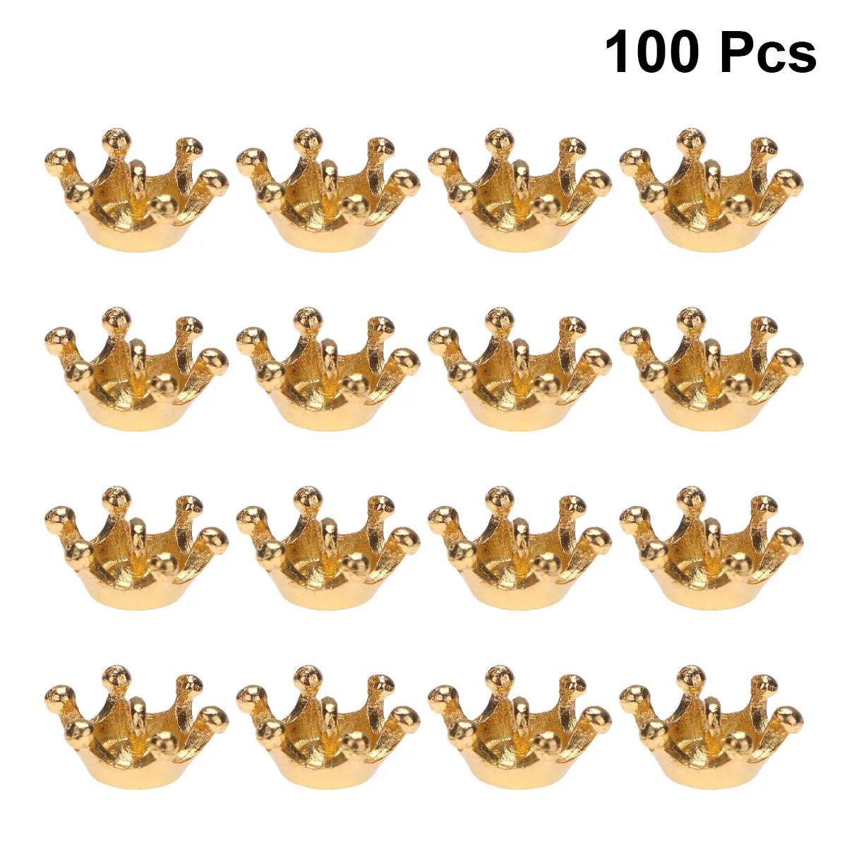 

100 шт. Заготовки в форме короны из высококачественного сплава для рукоделия, украшений, подвесок для сумок, золотистое покрытие, DIY Корона