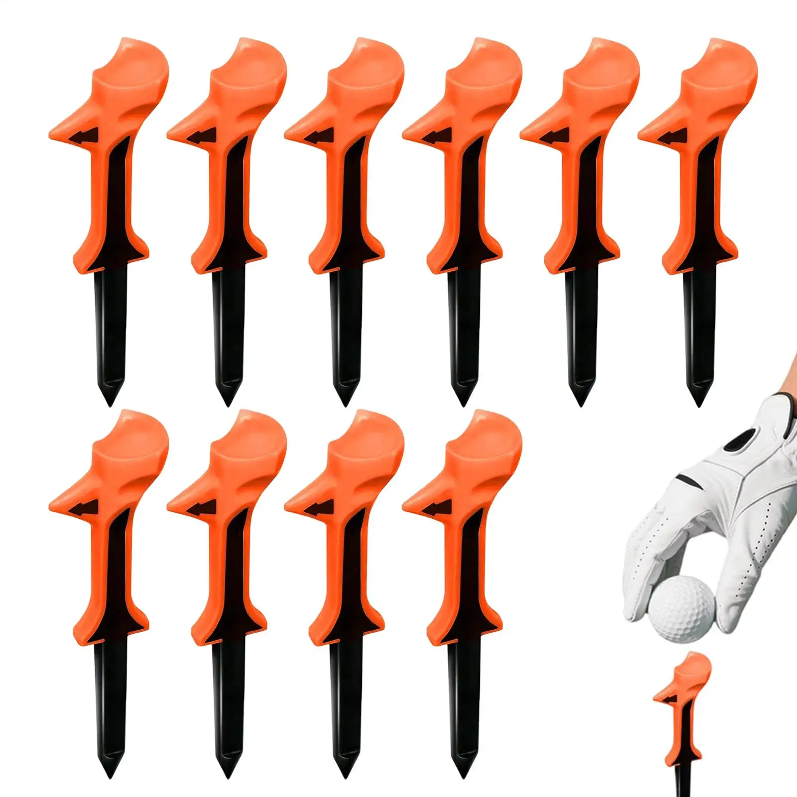 

Набор из 10 двухслойных гольф-тий, высотой 3,15 дюйма, с наклонной головкой 10 градусов, для гольфа