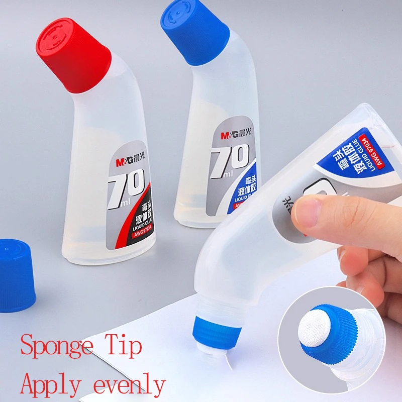 M&G Glue Liquid Transparent Adhesive 70ML/spigot, suitable for handmade diy production, financial notes paste office supplies