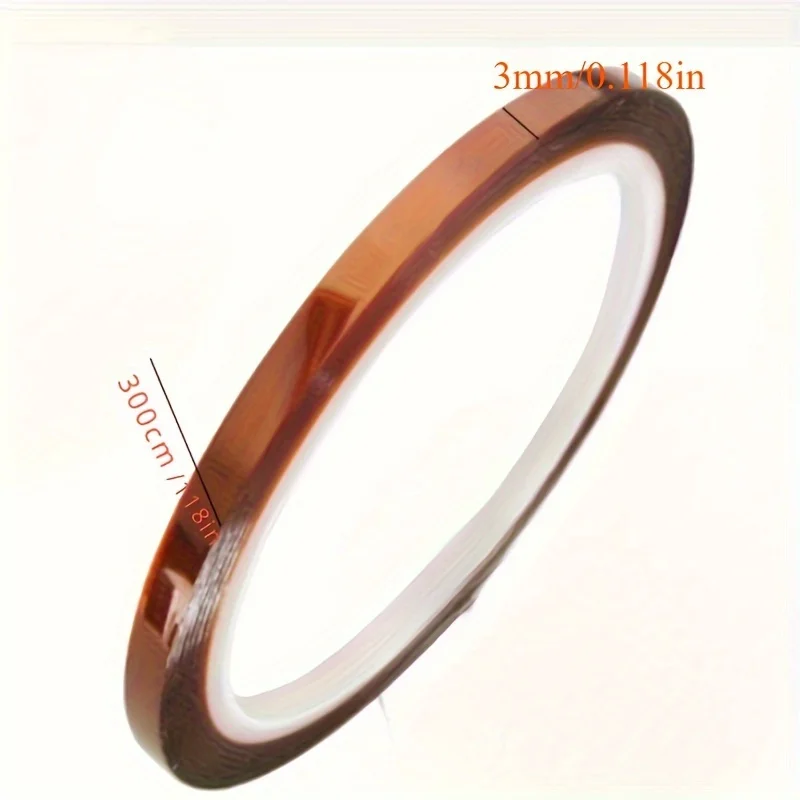 6pcs High-Temperature Resistant Polyimide Tape - Thermal Insulation & Adhesive for 3D Printing, PCB Protection,