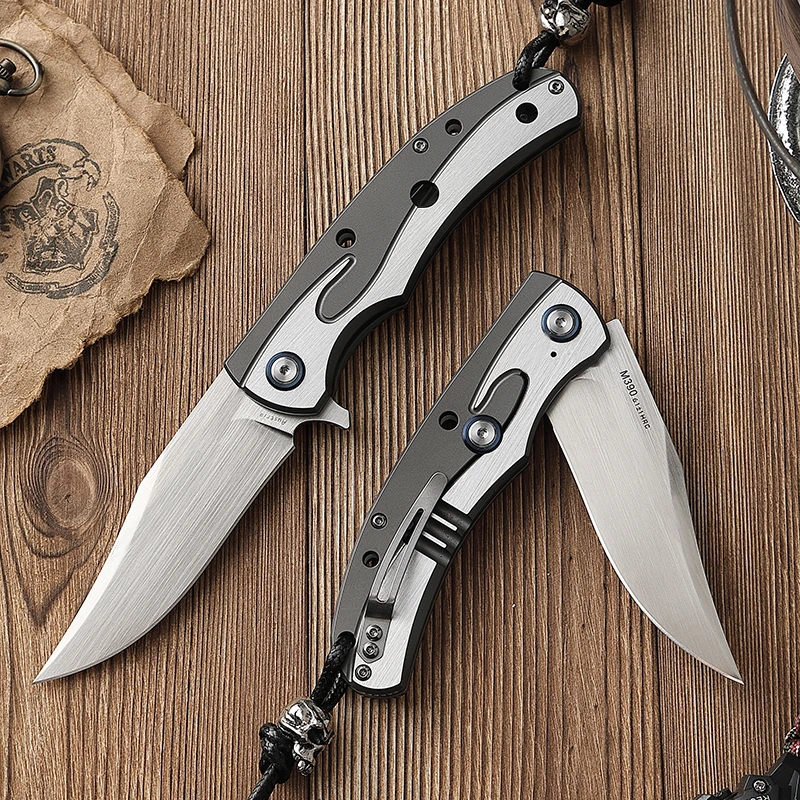 Men's everyday folding knife, M390 steel folding knife, a camping knife designed for easy portability during outdoor activities