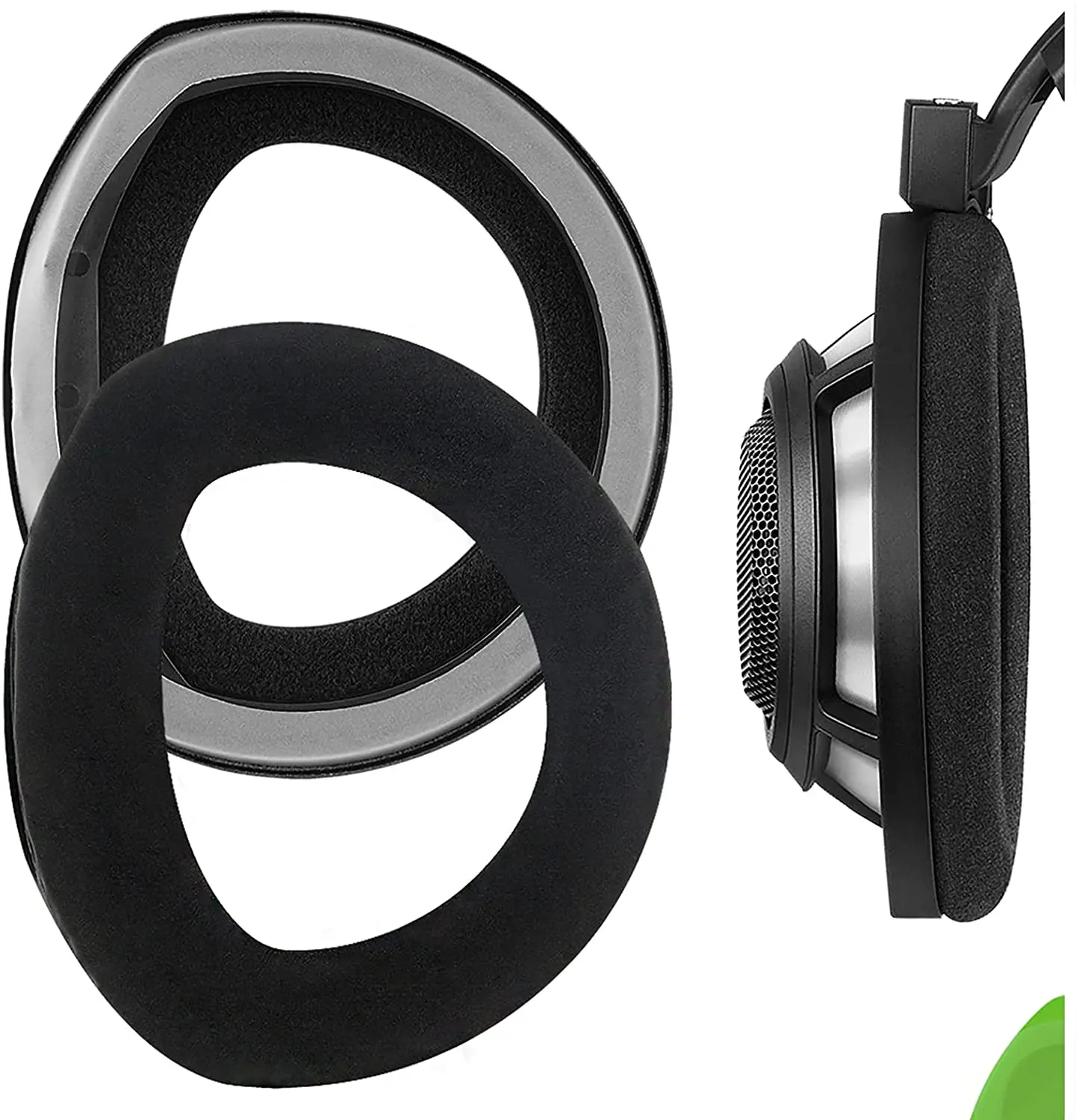 Comfort Velour Replacement Ear Pads for Sennheiser HD800 Headphones Earpads, Headset Ear Cushion Repair Parts (Black)
