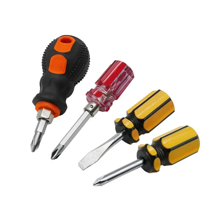 

1Pc Mini Portable Small Carrot Screwdriver Transparent Head Screwdriver Short Handle Repair Manual Precision Car Repair Tool