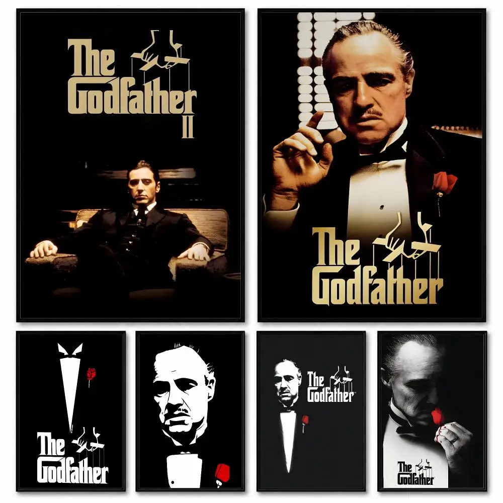 Classic Movie Gangsters The Godfathers Poster Room Decor Home Wall Art Printing Waterproof Garage BedRoom Posters Gift