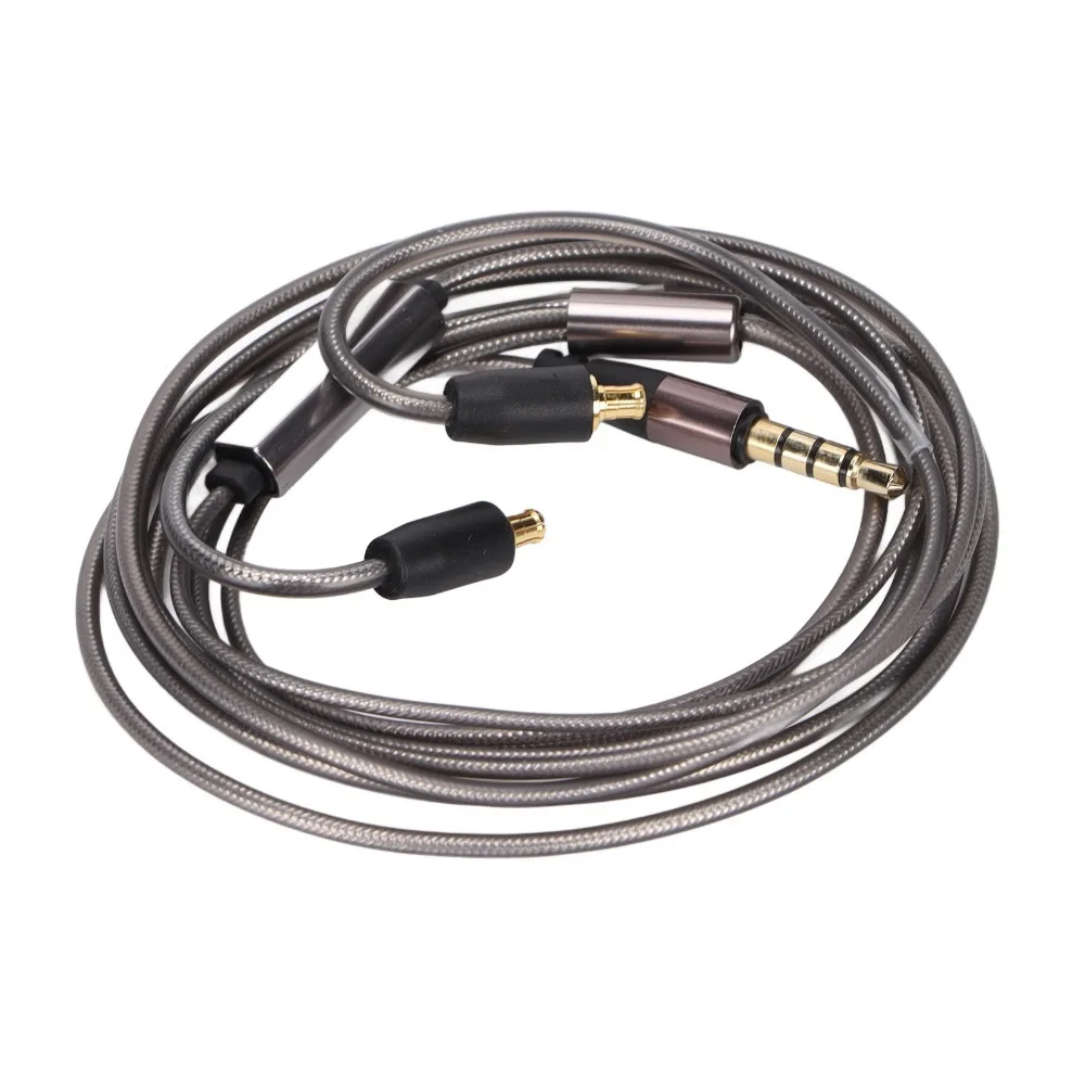 for A2DC Interface Headphone Audio Cable with Microphone Ear-hook Design Music Control Upgrade Earphone Cable for ATH CKS1100