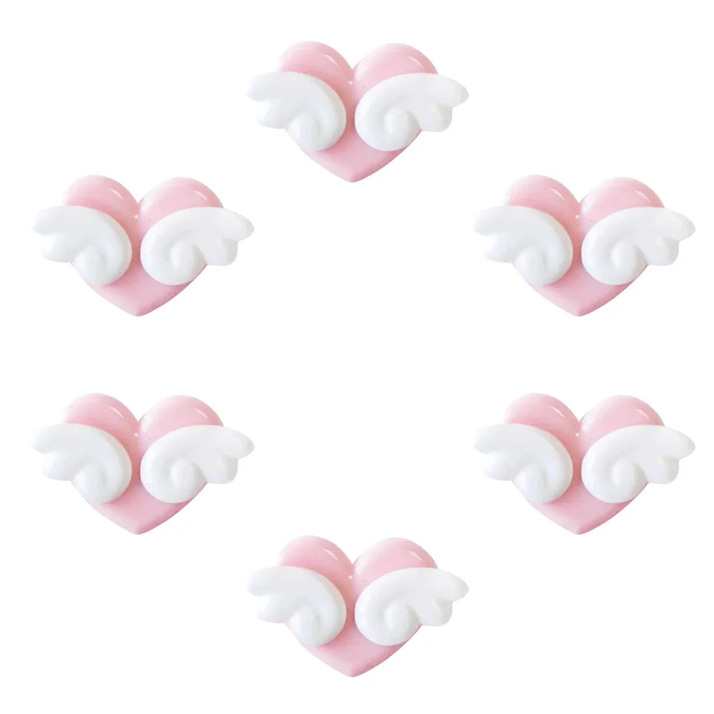 6 supporti per clip a forma di cuore, graffette colorate luminose, resistenti all'acqua, per documenti