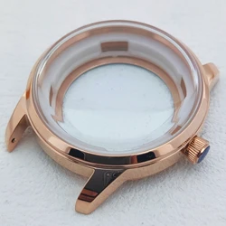 40mm Cocktail Case Steel Case NH35 Case Men's Watch Case Suitable for NH35 dial case Kit for NH36 Movement Bubble Mirror Case