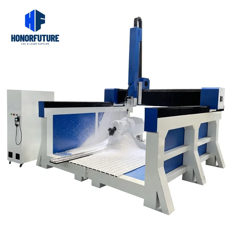 4 Axis 3d CNC Foam Cutter Cut Machine with Big Rotary Axis for Eps Styrofoam Modeling Wood Statue