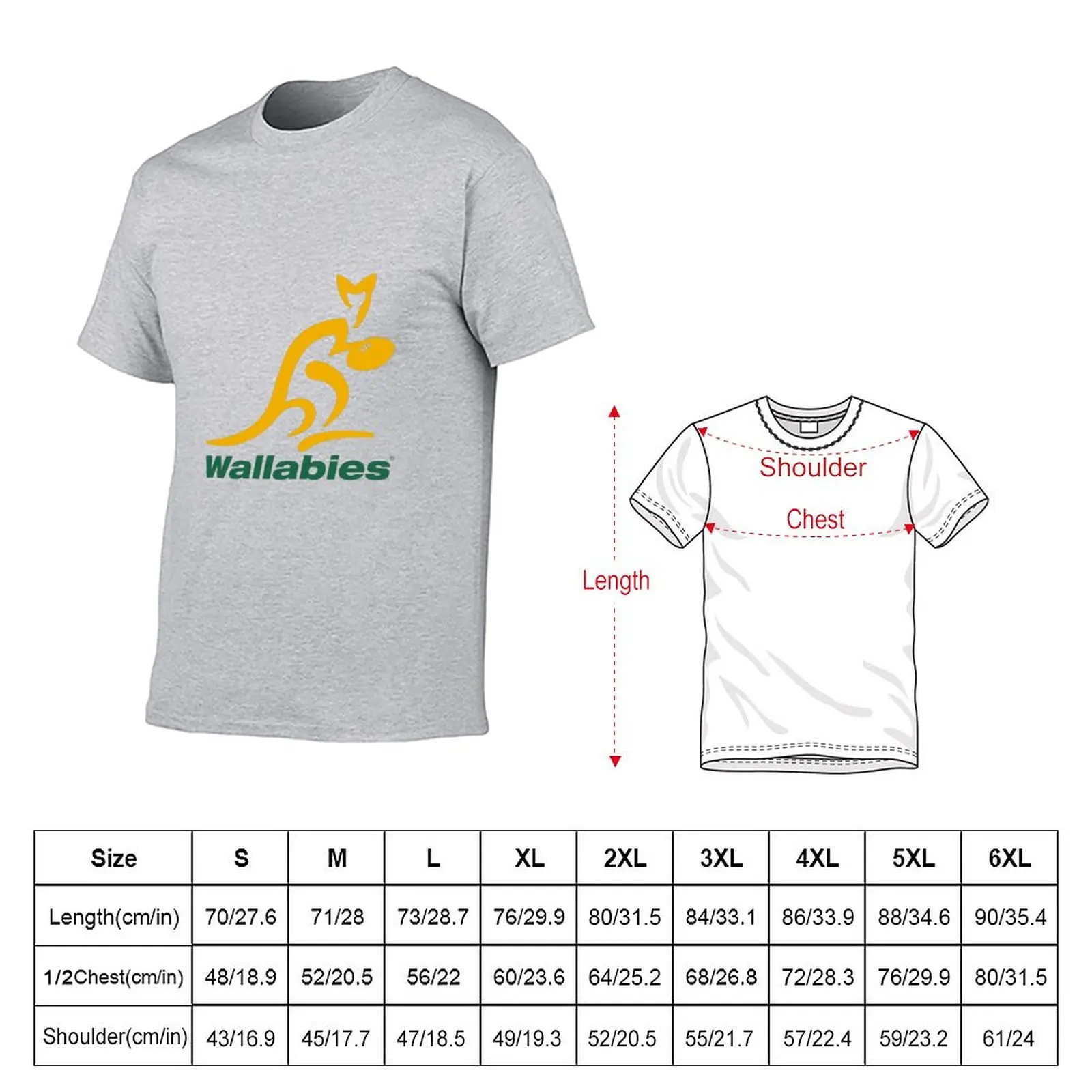 Wallabies T-Shirt hippie clothes Short t-shirt men workout shirt