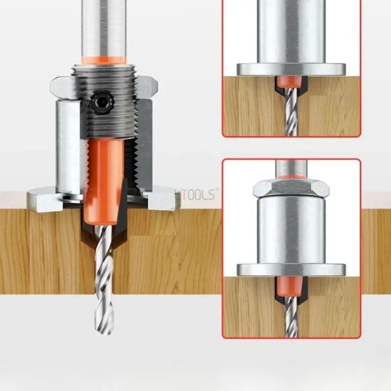 Imagem -03 - Edge Banding Puncher Kit com Broca Limite Countersink Parafuso de Carpintaria Alicata de Mascaramento Nail-eyes Pvc Card Punching Opener mm