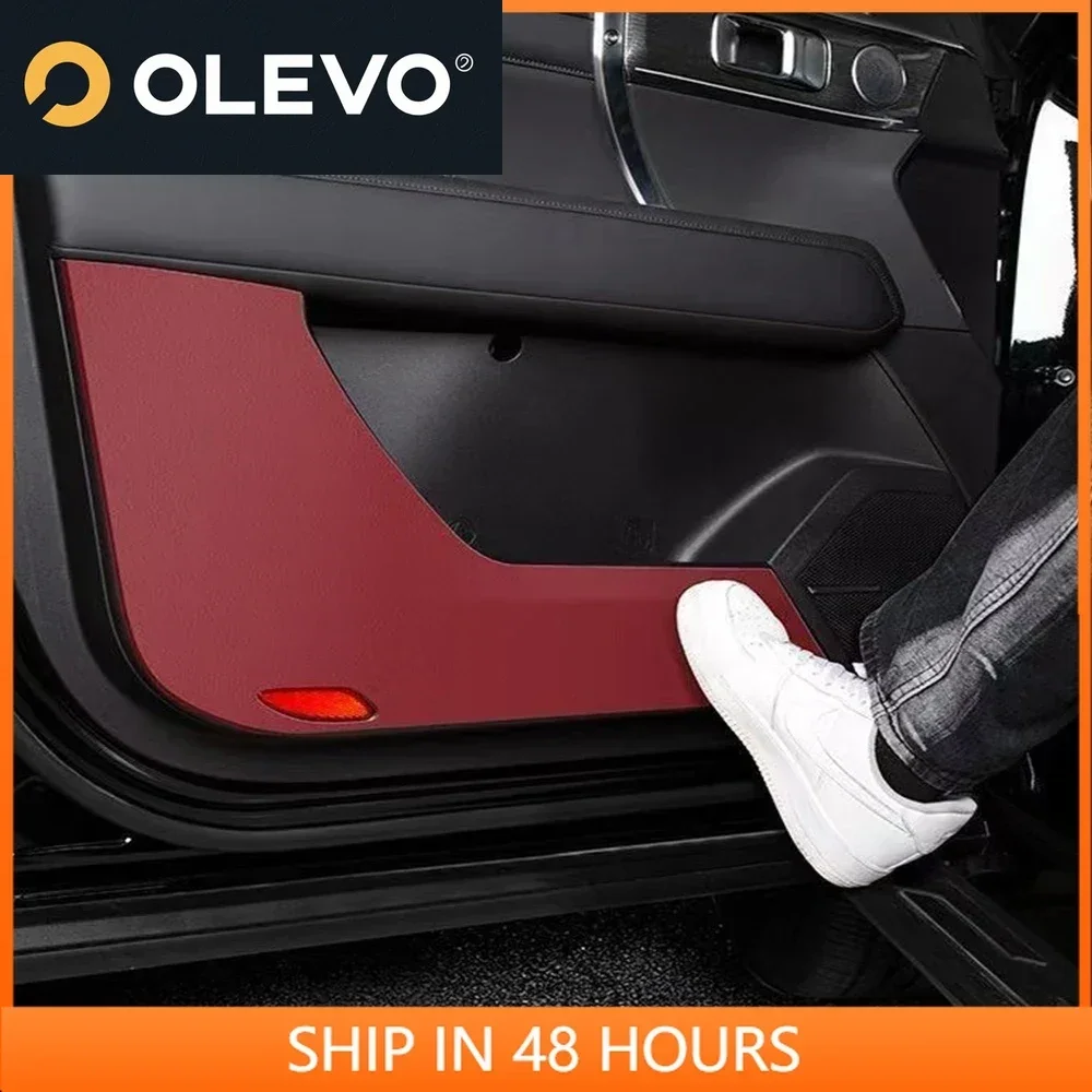 

For GWM Great Wall WEY Tank 400 Hi4t 2023 2024 Automotive parts door anti kick pad leather protective pad decoration