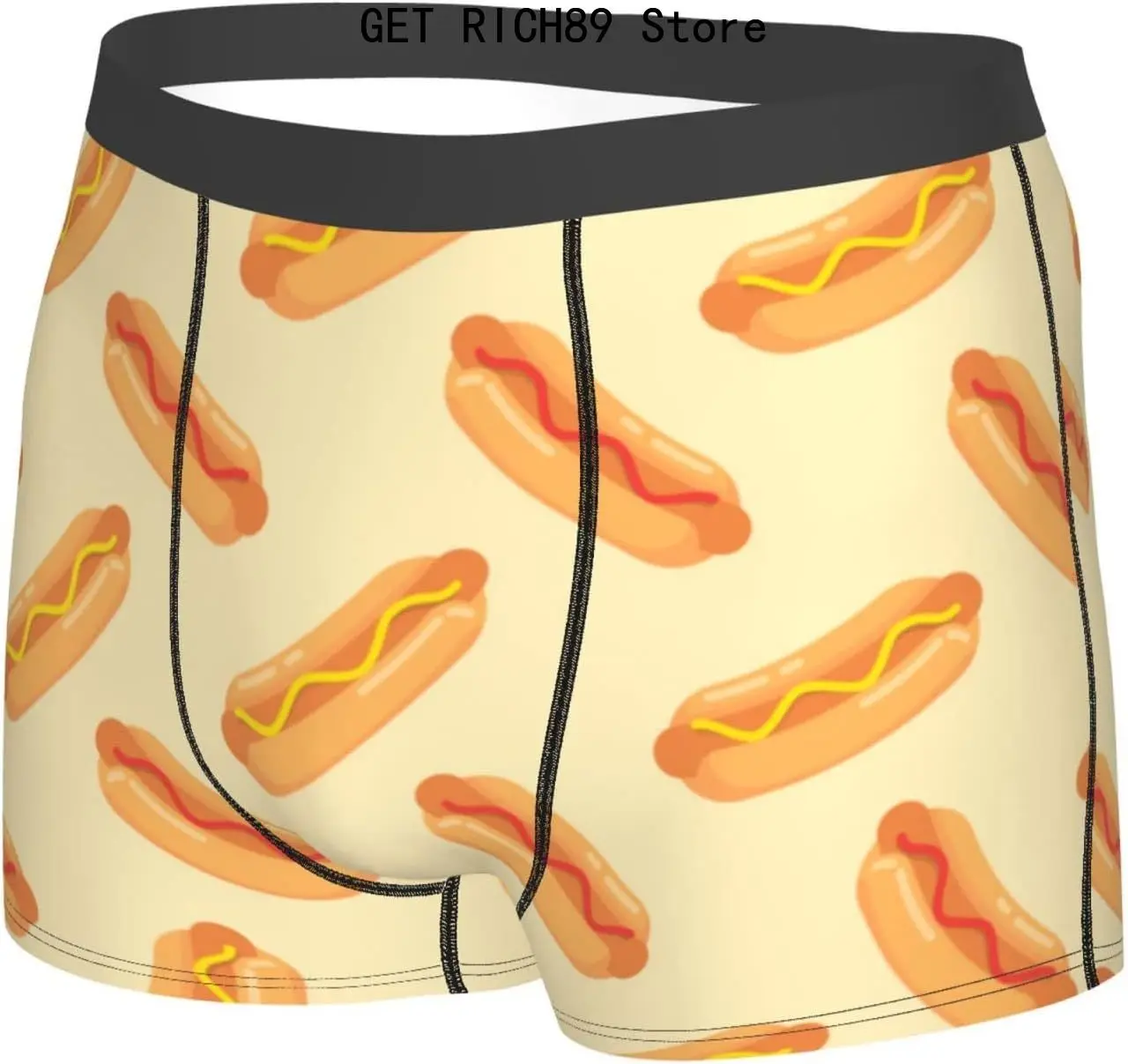 Hot Dogs with Sausage Novelty Boxers Mens Funny Boxer Briefs Underwear Gag Gifts for Men