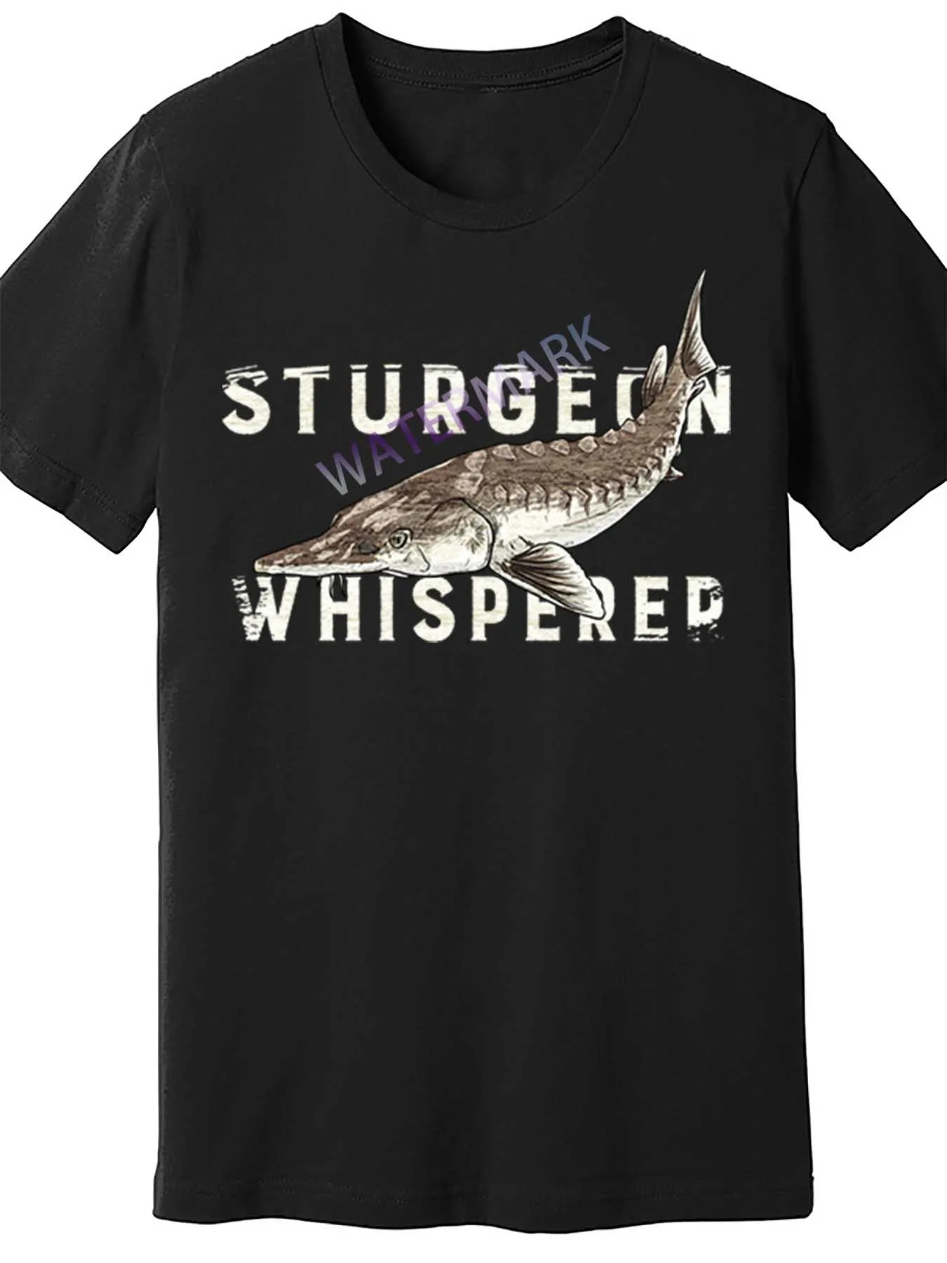 

Мужская футболка с коротким рукавом Distressed Sturgeon Whisperer Beluga Fish, забавный подарок, черная TT4