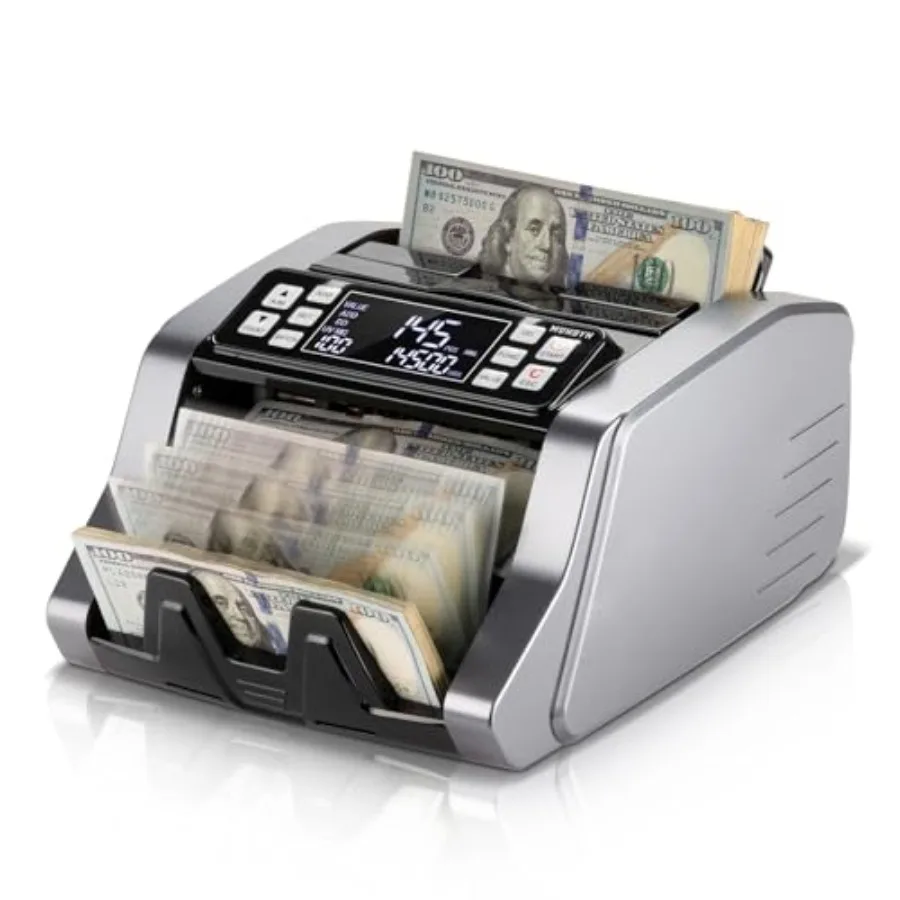 

IMC20 Money Counter Machine with Value Count UV/MG/IR/MT Counterfeit Detection for Dollar/Euro Bill Counter Add/Batch/Value Mod