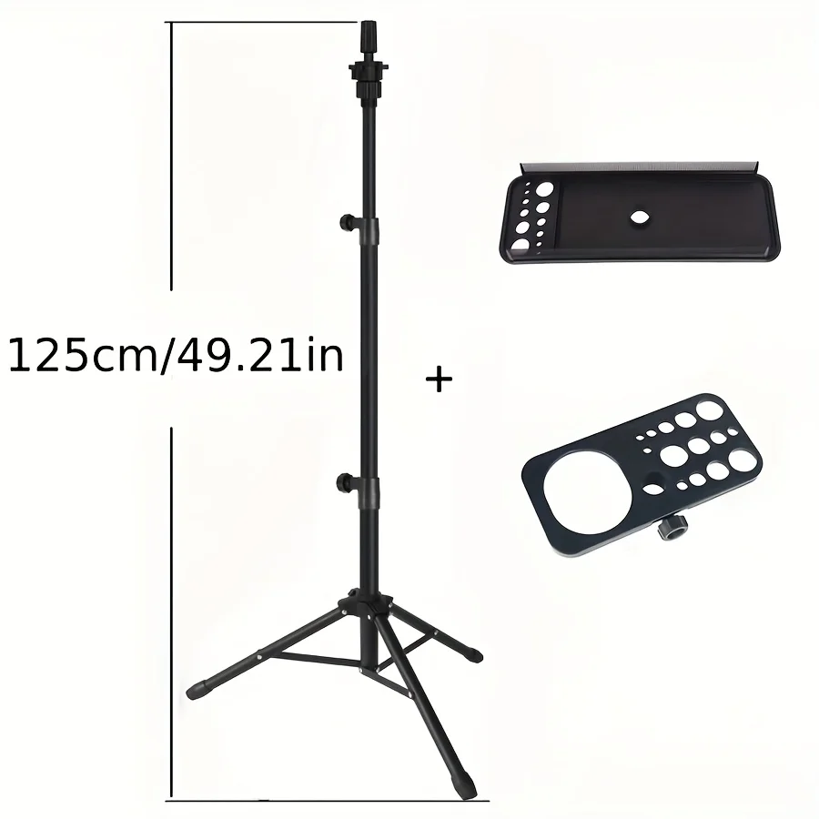 Hair Extension Tray with Wig Stand Tripod Holder